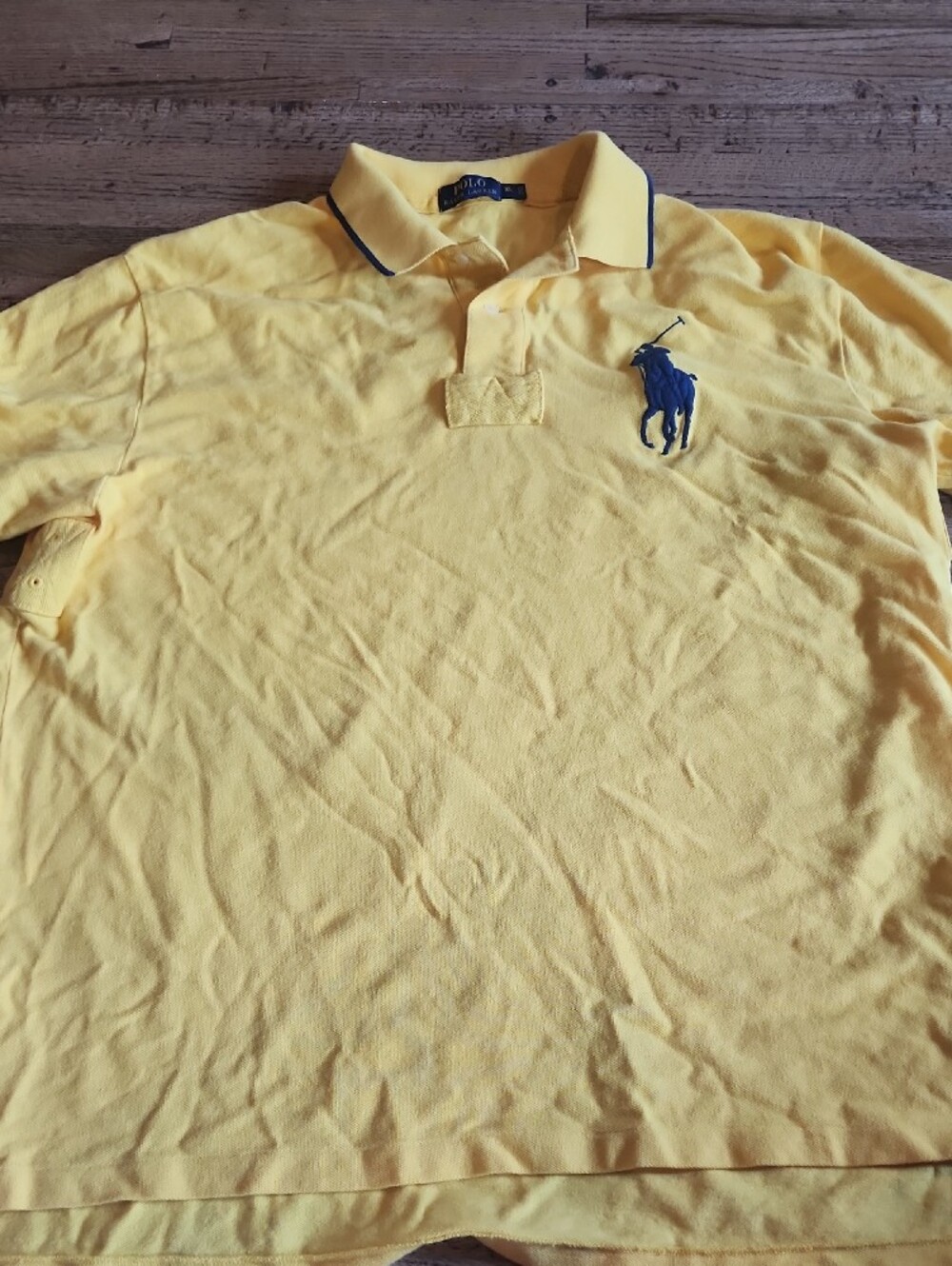 Polo by Ralph Lauren Yellow Polo with Navy Pony Embroidery - Picture 5 of 6